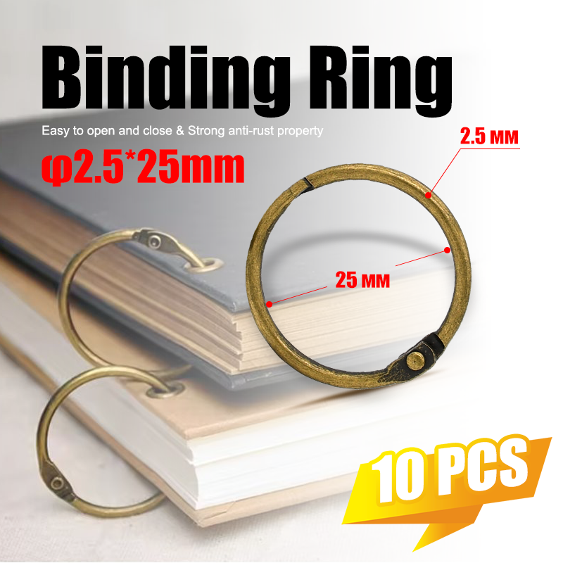 Vintage Collectible Books - 10 Buah Cincin Binder Kuningan Antik