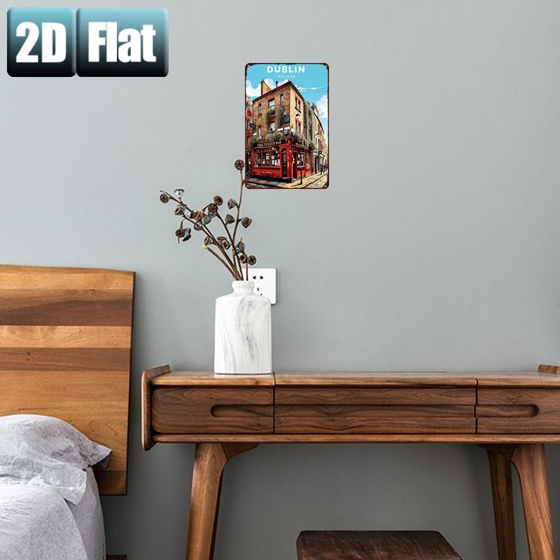Papan Logam Dublin Irlandia Te - Vintage Collectible Plates ulasan dan harga